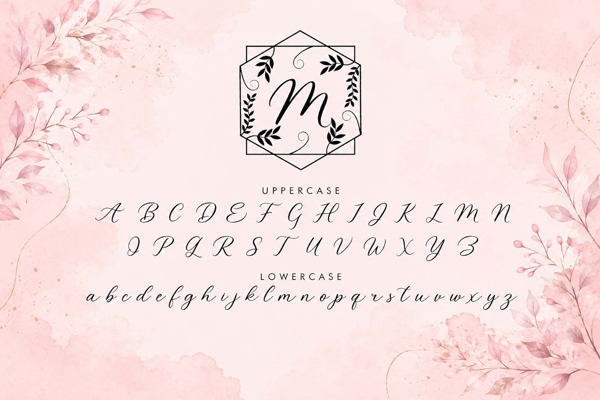 Ganisya Floral Monogram, a Handwritten Font by Yoga Letter (Photo 5 of 6)