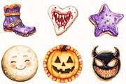 Halloween Cookies Clipart, an Illustration by OK Design (Thumbnail 2 of 5)