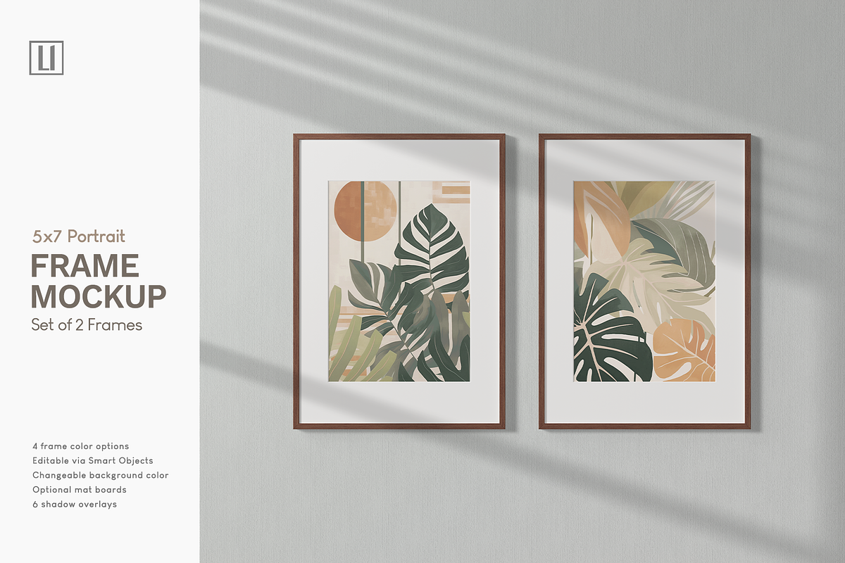 5x7 Portrait, 2 Frame Mockup, a Household Mockup by Lelu Art Design (Photo 1 of 11)