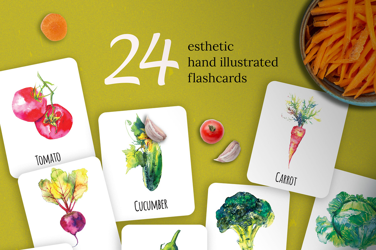 Vegetables activities for kids, a Food Illustration by ArtSpotVeronika (Photo 2 of 6)