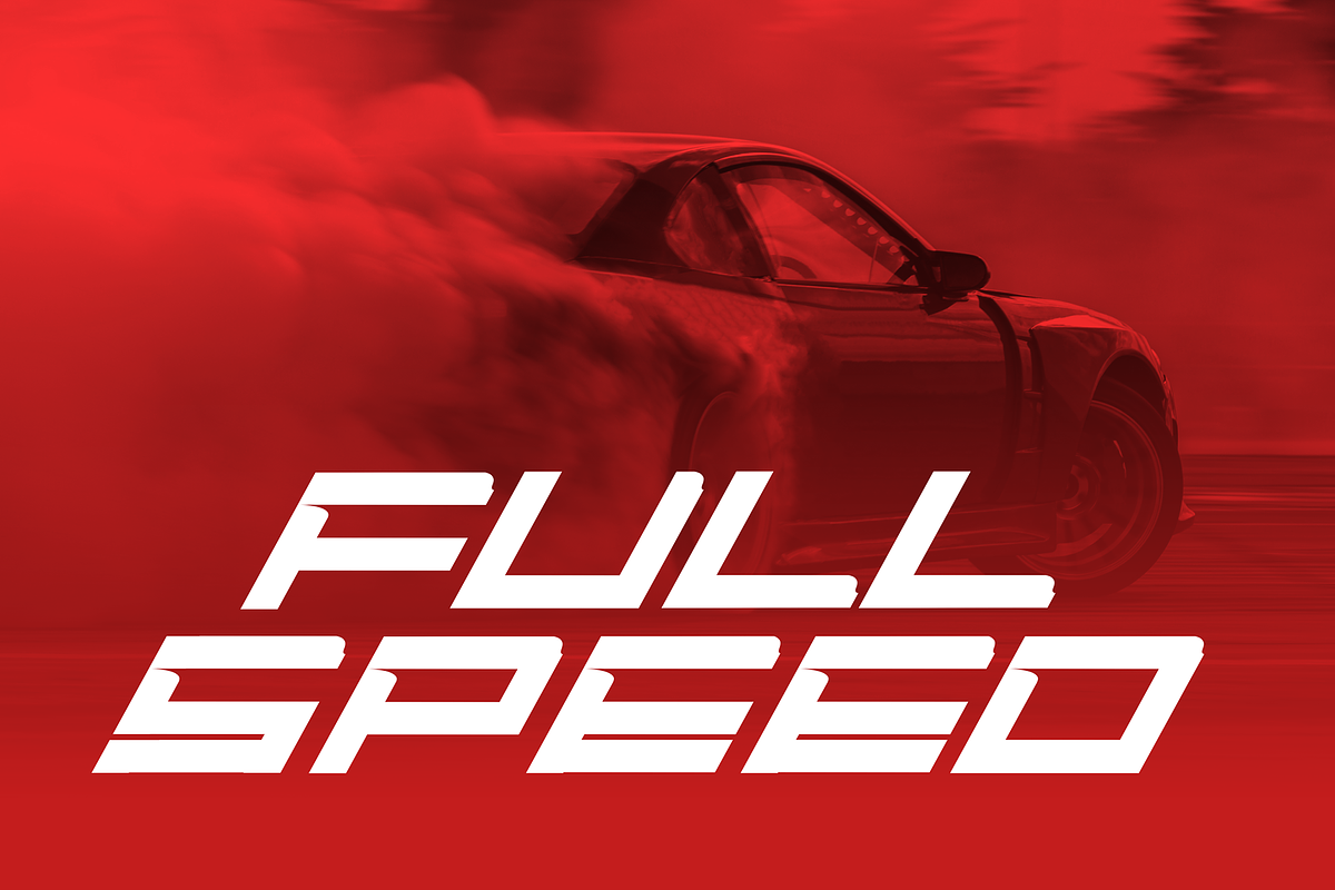Fast Racer - Racing Display Font, a Font by figuree studio