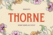 Thorne - Mystical Serif Display, a Serif Font by Imoodev (Thumbnail 1 of 7)