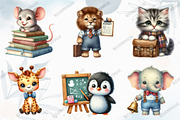 Back to School Animal Clipart, a Graphic by designcity5 (Thumbnail 3 of 5)