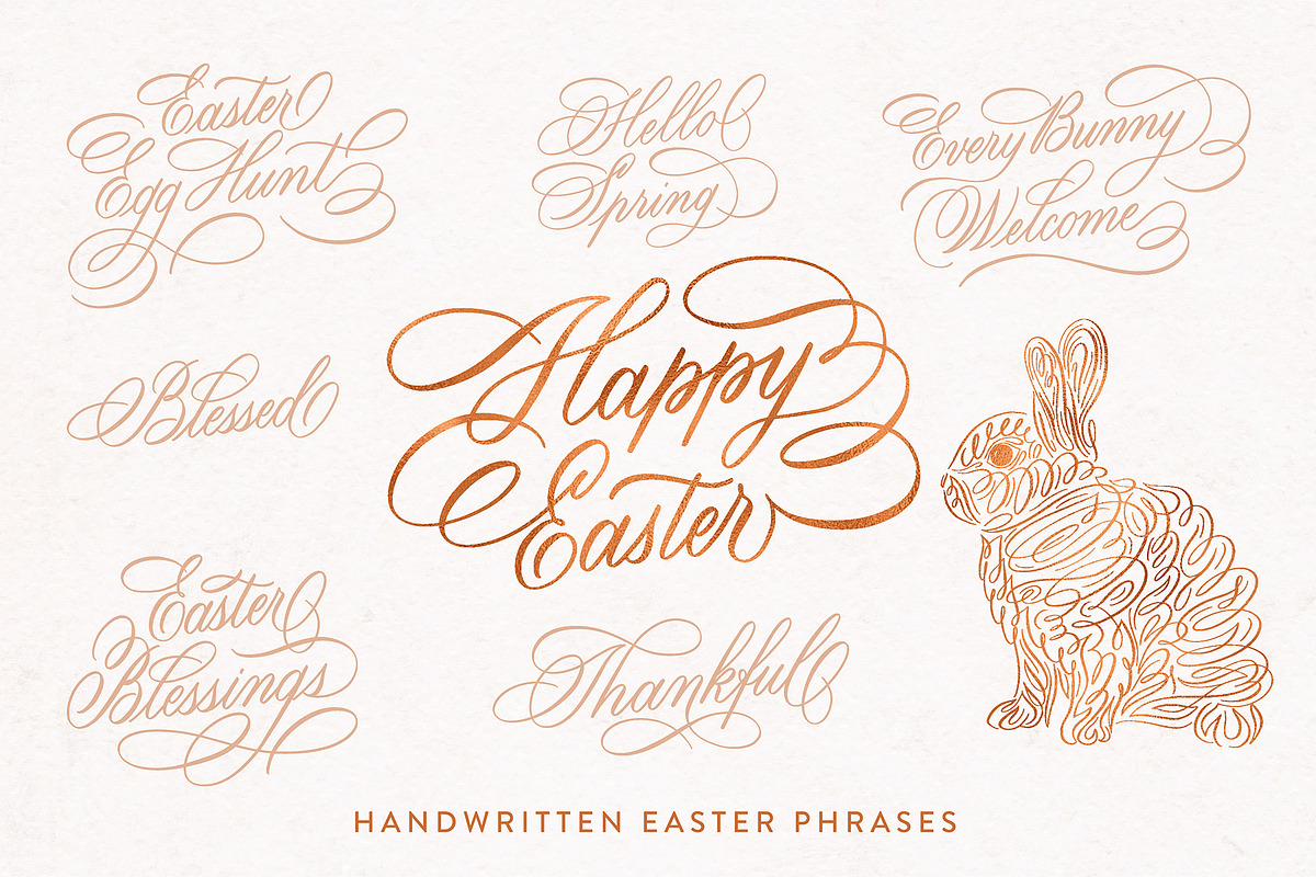 Happy Easter Lettering, an Object Graphic by Type and Graphics Studio (Photo 1 of 7)