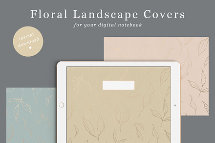 Floral Goodnotes Covers Landscape