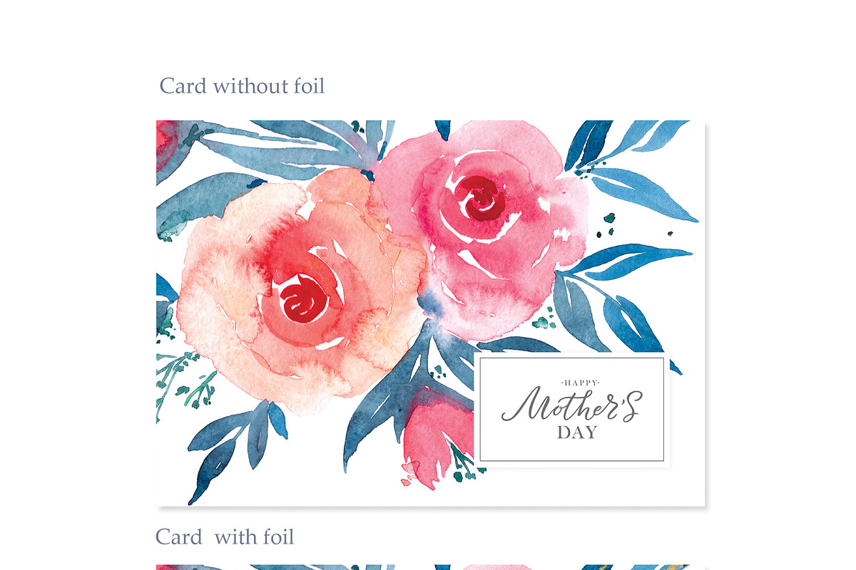 Watercolor Happy Mother's  Day, a Card Template by Anna's Lettering (Photo 4 of 9)