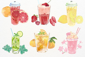 Drink Illustration Set