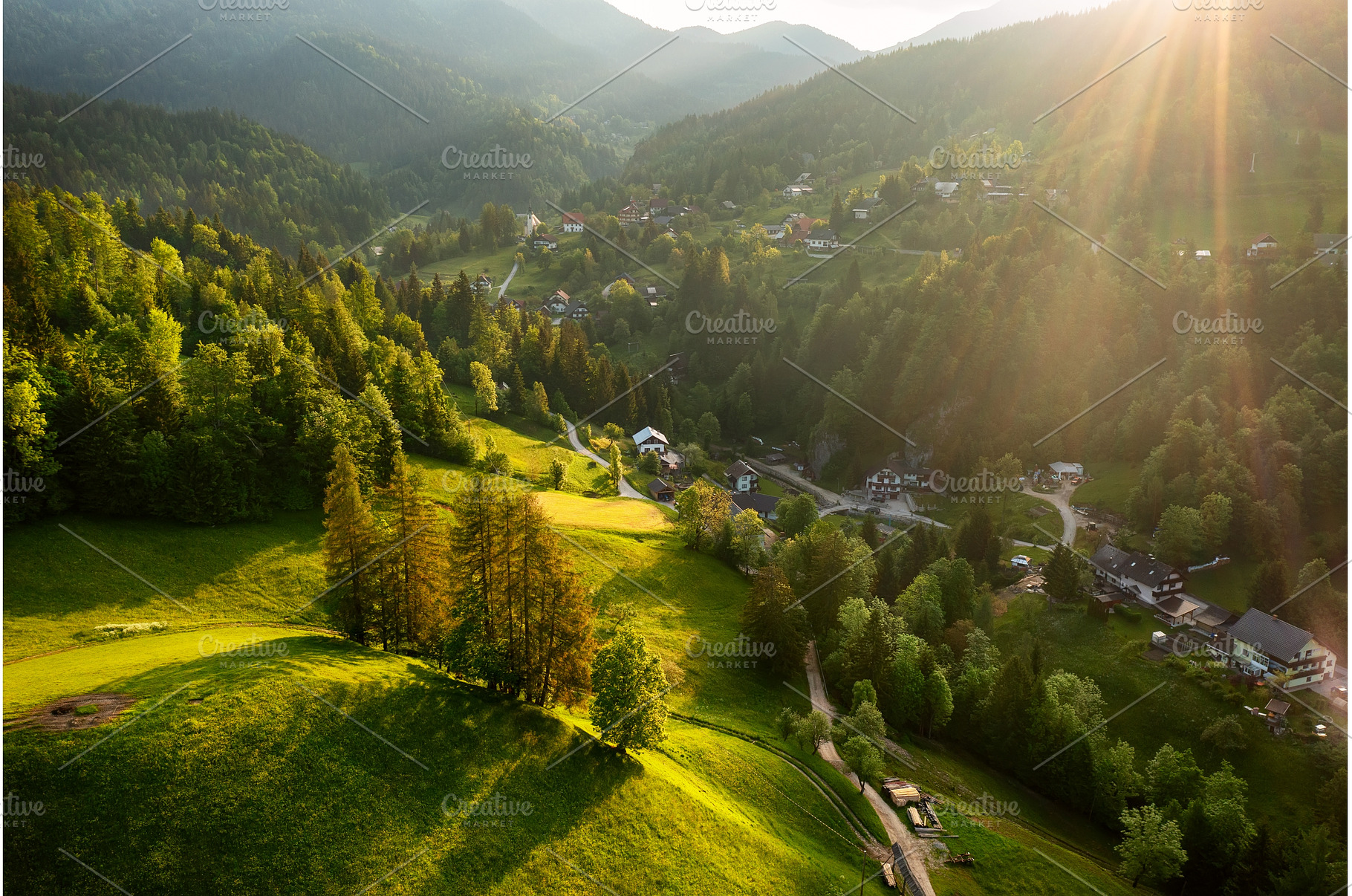 Calm idyllic village in Slovenian, a Nature Photo by Nature and travel