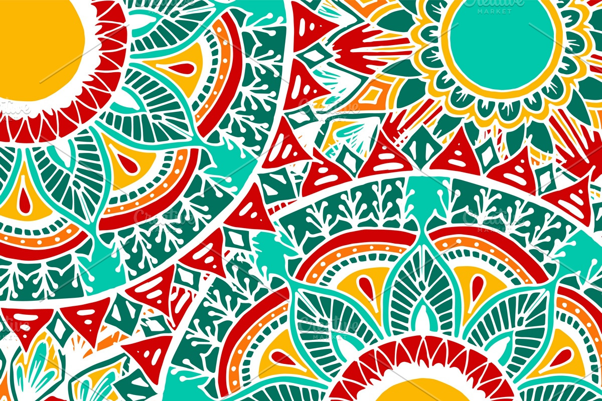 Boho flowers - mandala patterns, an Illustration by Lytvynenko Anna (Photo 5 of 5)