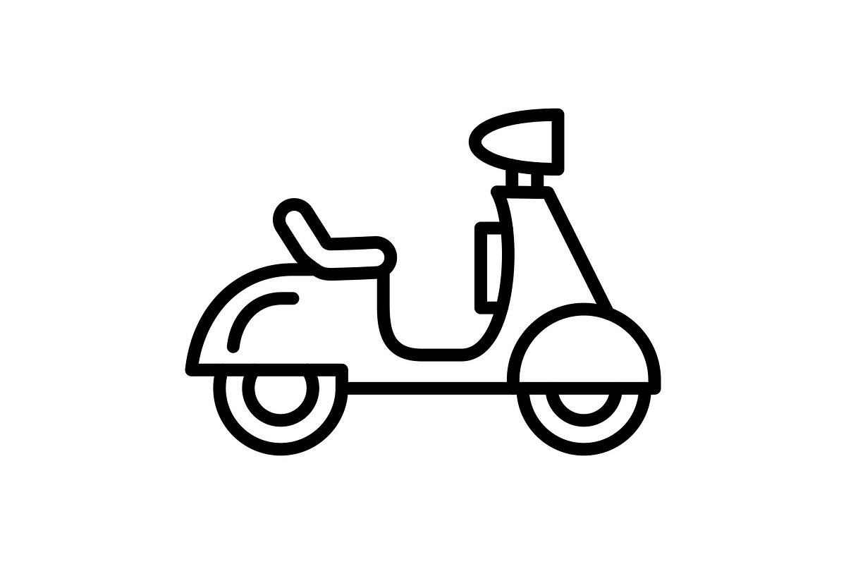 Vespa Line Icon, an Icon by Pexelpy