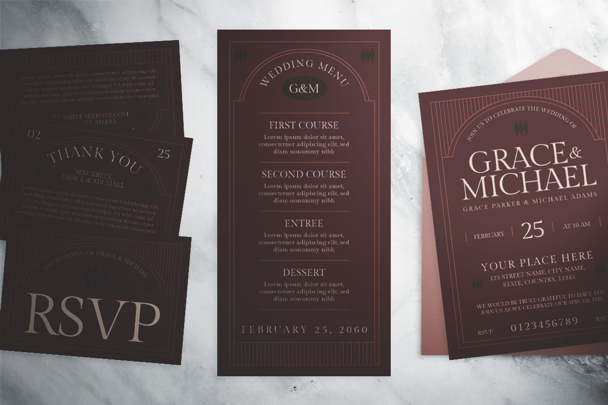 Red Beige Modern Elegant Invitation, a Flyer Template by The Good Store (Photo 4 of 4)