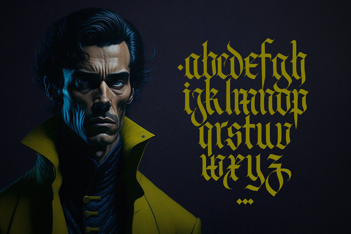 Gothic font 04, a Blackletter Font by GeekClick (Photo 3 of 9)
