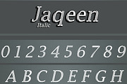 Jaqeen Regular & Italic, a Serif Font by Emdaduljs (Thumbnail 2 of 2)