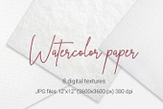 Watercolor paper textures set, a Texture Graphic by SweetRenieDesigns (Thumbnail 1 of 5)