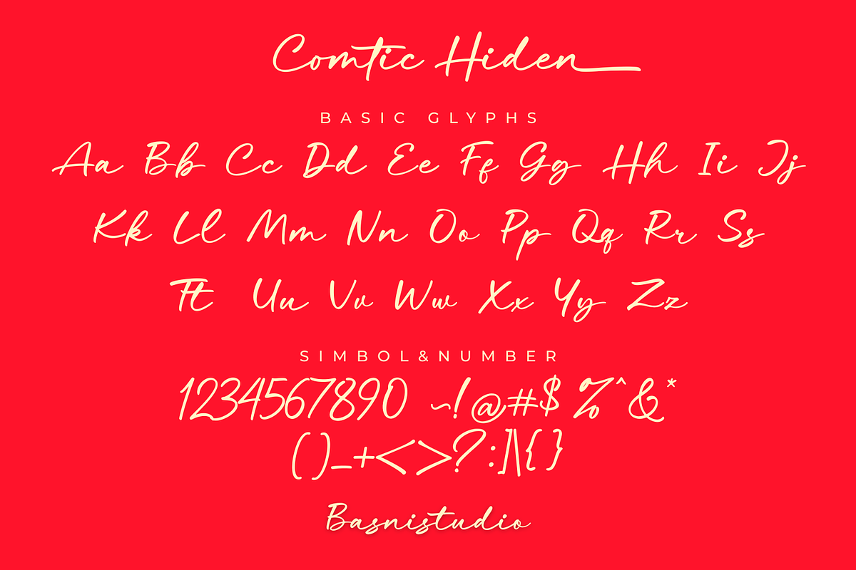 Comtic Hiden - Casual Handwritten Fo, a Handwritten Font by Basnistudio (Photo 13 of 16)