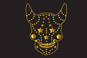 Devil Vector Gold And Black Color