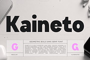 Kaineto – Geometric Bold Sans Font, a Sans Serif Font by RagamKata (Thumbnail 1 of 10)