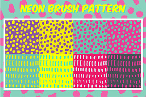 Neon brush pattern collection