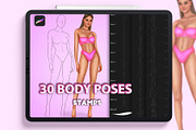 Procreate female poses, a Brush Add-On by KsTumanova (Thumbnail 1 of 2)