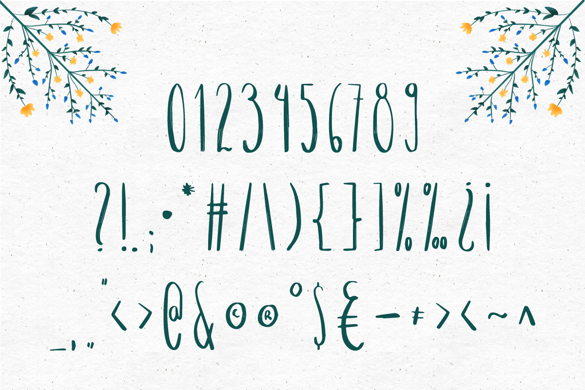 Stories Handwritten Condensed Font preview 3