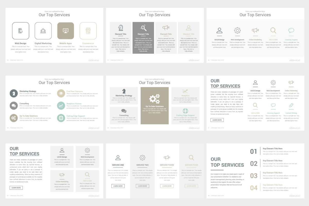 Elegant PowerPoint Template Pack, a Presentation Template by SlideSalad (Photo 11 of 25)
