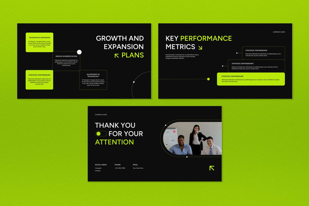 Black Company Profile Google Slide, a Presentation Template by graphicook (Photo 5 of 5)