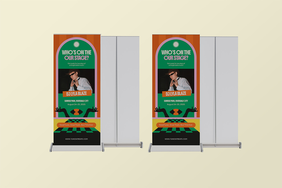 Tunes Treats Fest - Roll Up Banner, a Print Template by StreaksideStd (Photo 3 of 3)