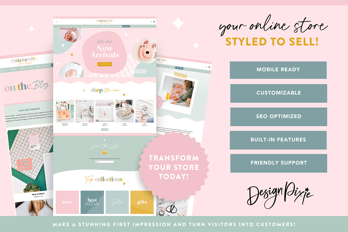 Shopify Theme Pastel, a Shopify Template by Design Pixie (Photo 2 of 10)