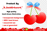 Coquette 4th of July Png, Cherry Png, a Seasonal Illustration by K.JackArtwork (Thumbnail 4 of 6)