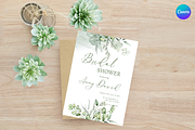 Greenery Bridal Shower Invitation, an Invitation Template by TheSimplySereneShop (Thumbnail 7 of 7)