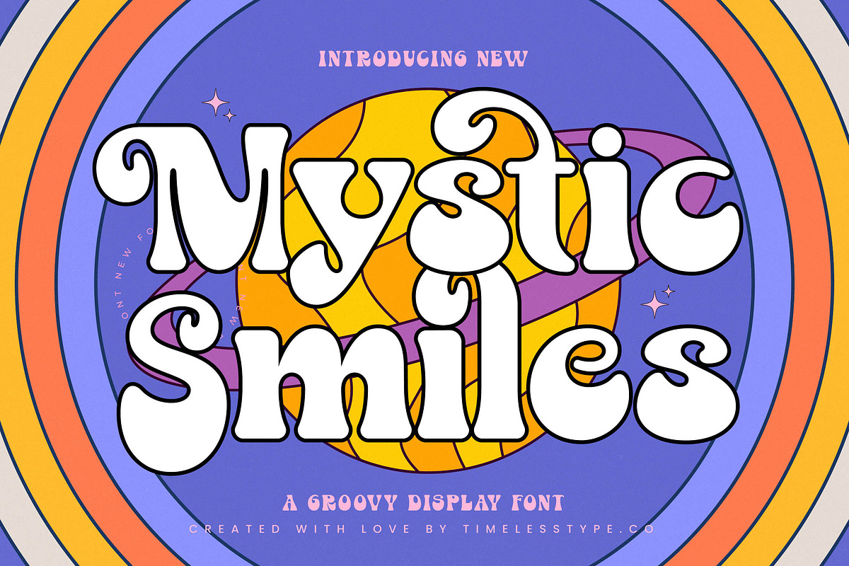 Mystic Smiles Groovy Display Font, a Serif Font by timelesstype.co (Photo 1 of 20)