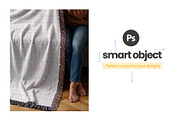Woven Blanket Mockup x4 PSD PNG, a Household Mockup by Mockups Studio (Thumbnail 3 of 9)