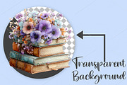Spring Flower Book Stack Clipart PNG, an Illustration by Canvas Craft (Thumbnail 2 of 7)