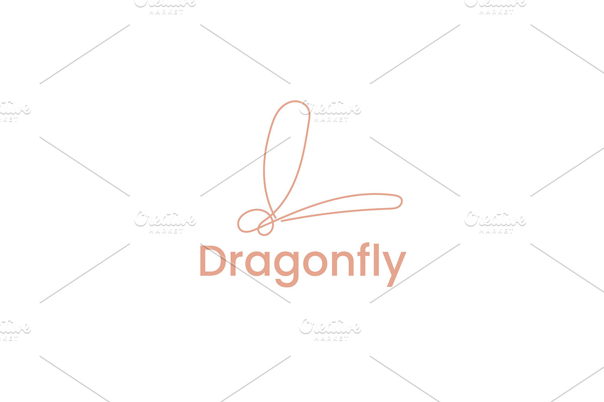 Dragon fly logo illustration, a Branding & Logo Template by Dyn Studio