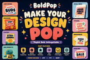 BoldPop – Chunky Display Font, a Slab Serif Font by Wow Magic (Thumbnail 2 of 5)