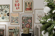 Retro Christmas Prints & Cards, a Background Graphic by Laras Wonderland (Thumbnail 7 of 11)