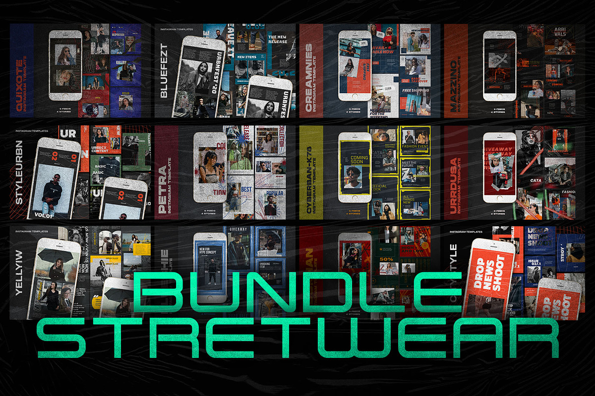 Bundle Streetwear Instagram Template, a Social Media Template by Azruca (Photo 2 of 26)