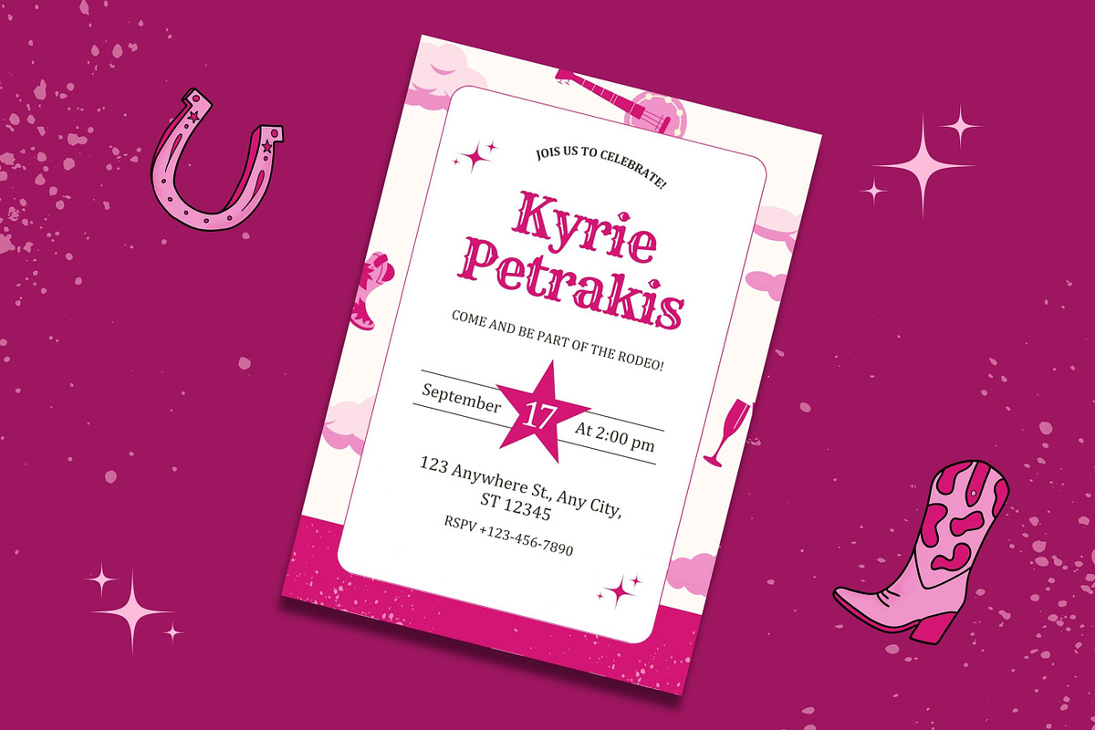 First Rodeo Invitation Templates, a Templates & Theme by TemplateCastleStore (Photo 11 of 17)