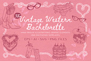 Bachelorette Illustrations & Invites, an Object Illustration by Paper Curls Design (Thumbnail 1 of 6)