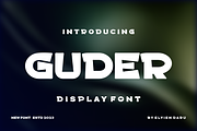Guder - Display Font, a Sans Serif Font by lelevien (Thumbnail 1 of 4)