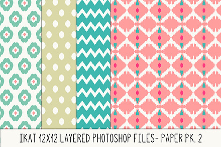 Layered Photoshop Ikat Pattern No. 2
