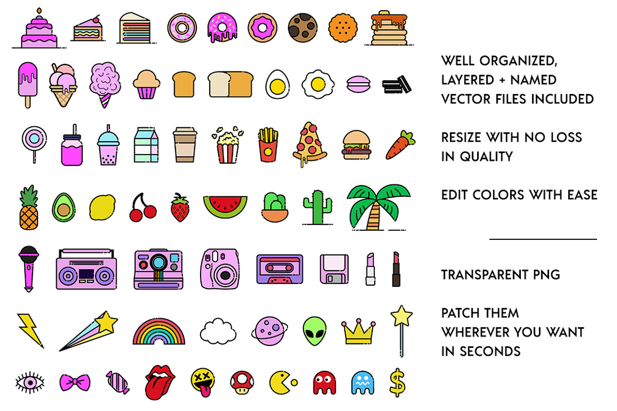 60 Trendy Icons + Stickers Artpack, an Outline Icon by Pulpixel Design (Photo 3 of 13)