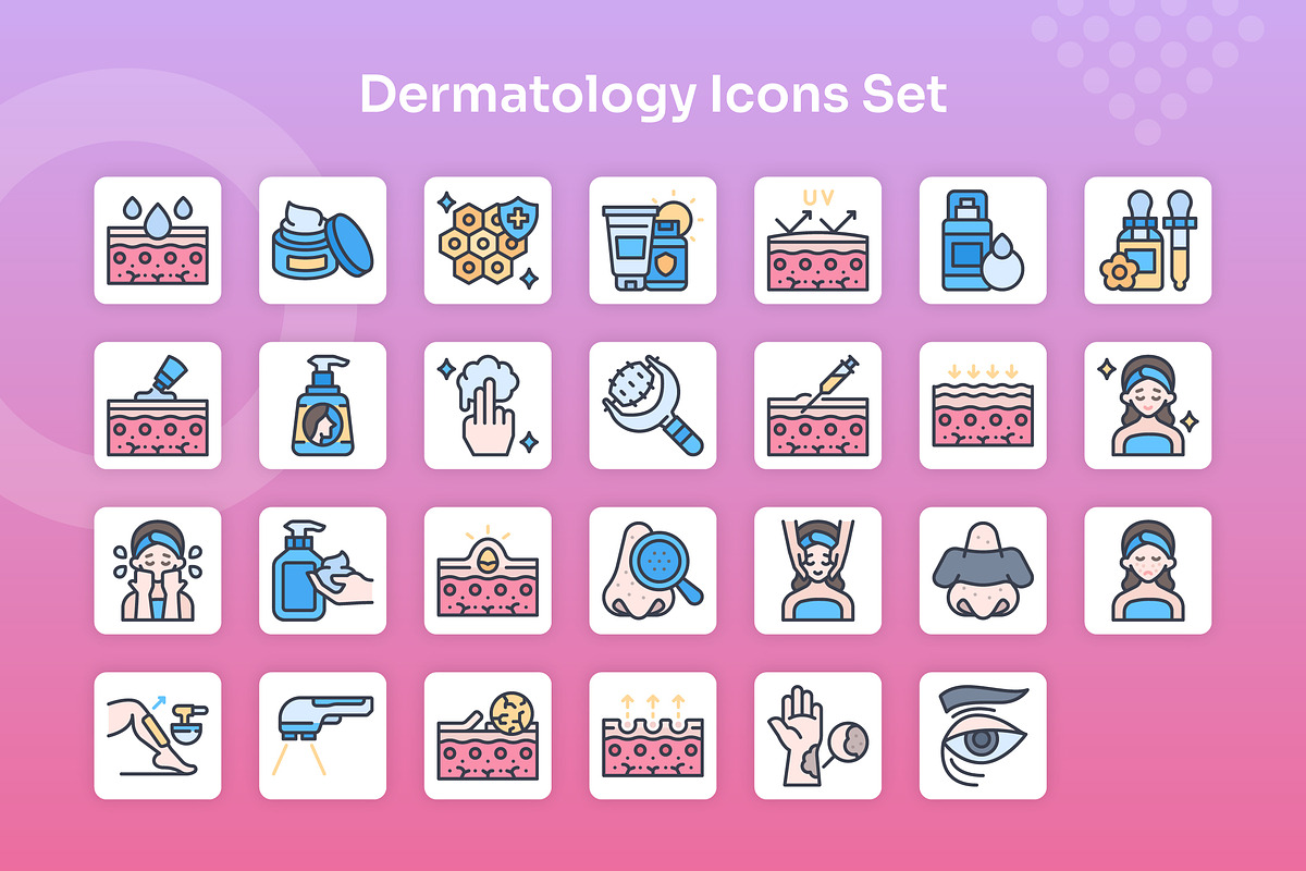 Dermatology Icons Set - Filled Line, an Icon by Kmg Design (Photo 2 of 2)