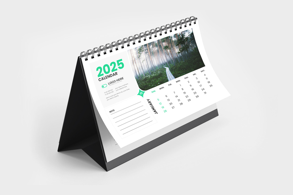 2025 desk calendar design template, a Stationery Template by Tanmoy Topu