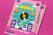 Pink Spring Music Festival Flyer Set, a Flyer Template by graphicook (Thumbnail 2 of 3)
