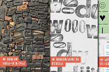 FONT | Hand Stamp Wood