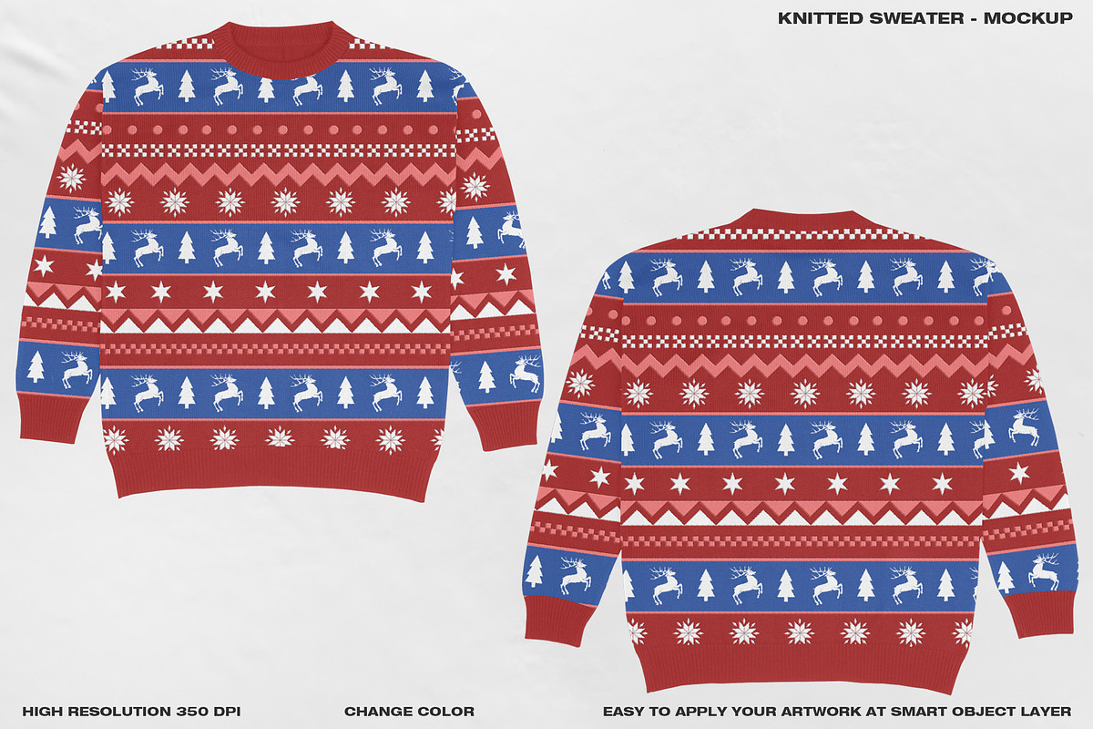 Knitted Sweater - Mockup, a Hoody Mockup by DaldSgh (Photo 4 of 18)