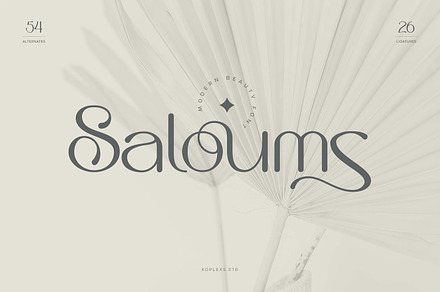 Saloums - Modern Sans Serif Font, a Serif Font by Koplexs Studio