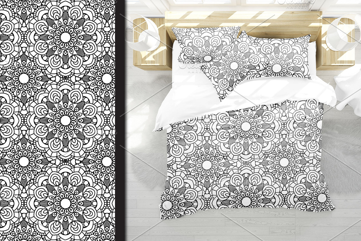 100 Mandalas Seamless Patterns, a Pattern Graphic by Elinorka (Photo 6 of 23)