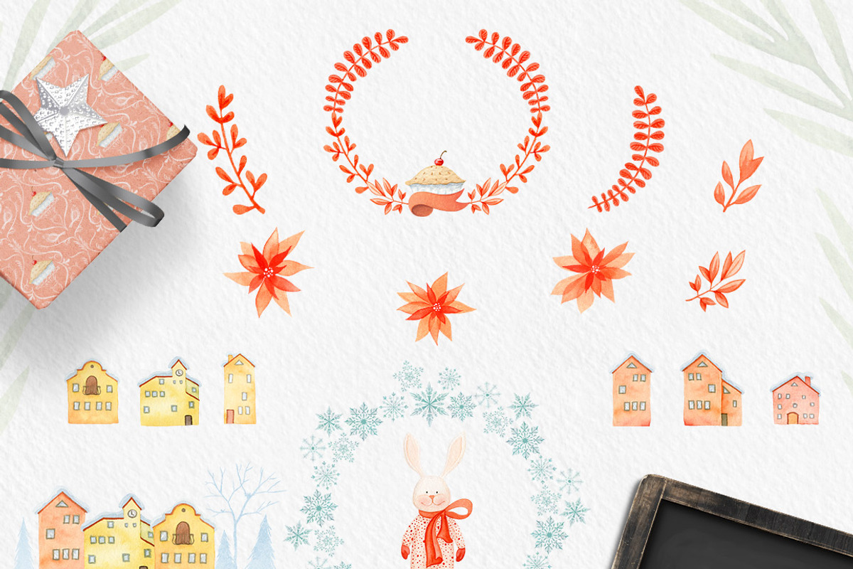 Winter Charm Vol 2 - Hello Bunny, a Decorative Illustration by Watercolor Nomads (Photo 3 of 4)
